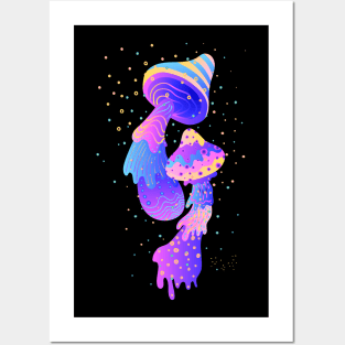 Psychedlic toadstools Posters and Art